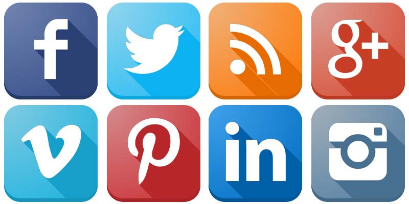 social media buttons