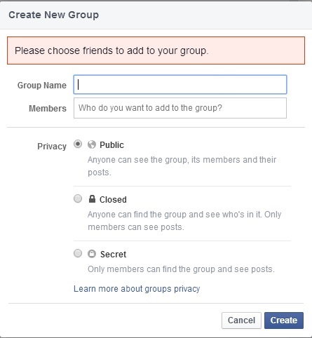 Make your group public