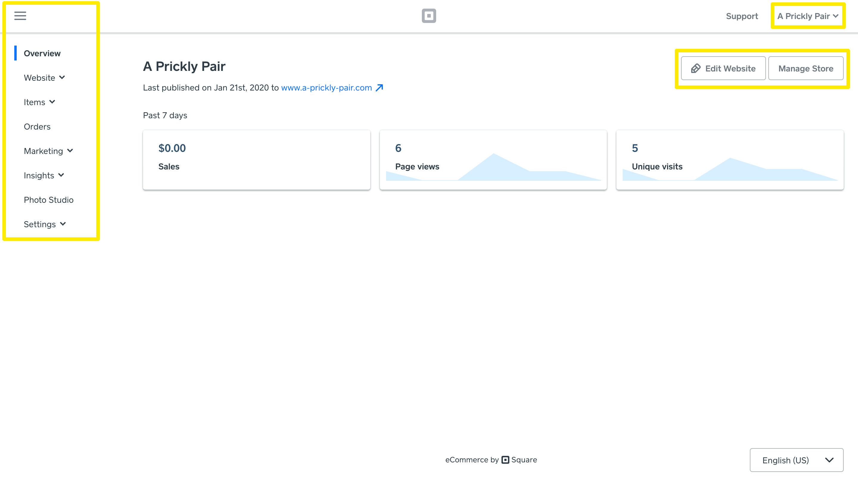 Weebly-Dashboard