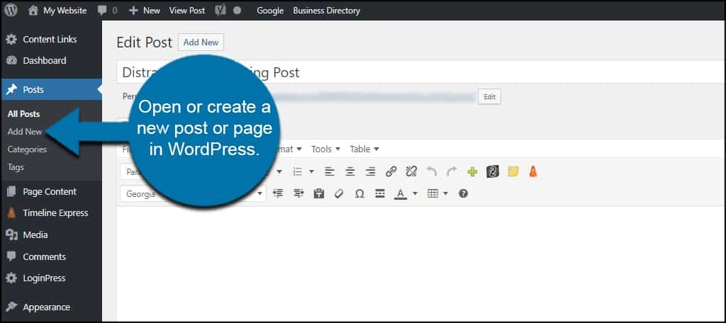 WordPress Dashboard