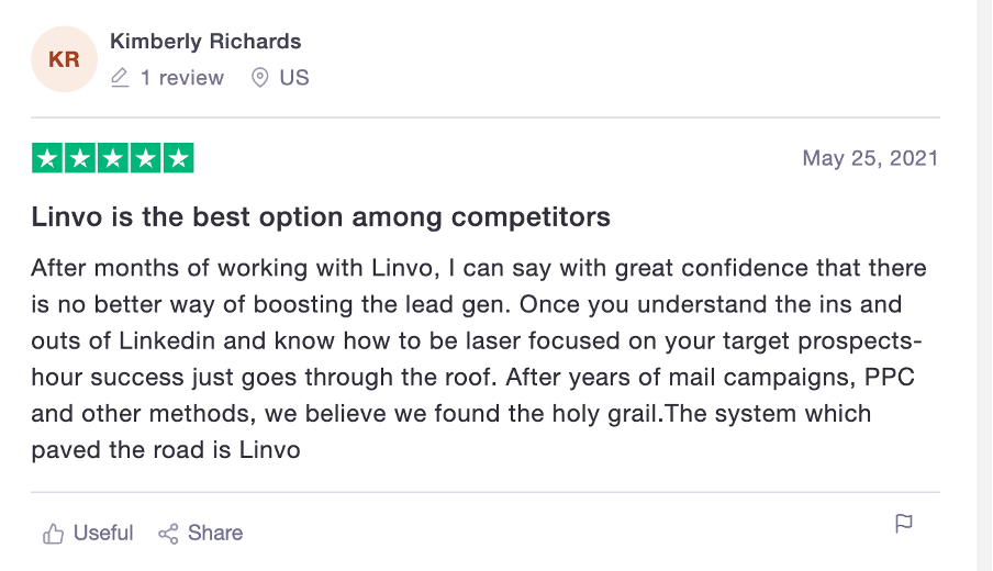 linvo customer review