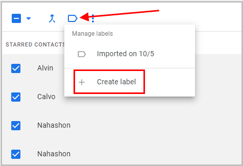 create label to your gmail contact